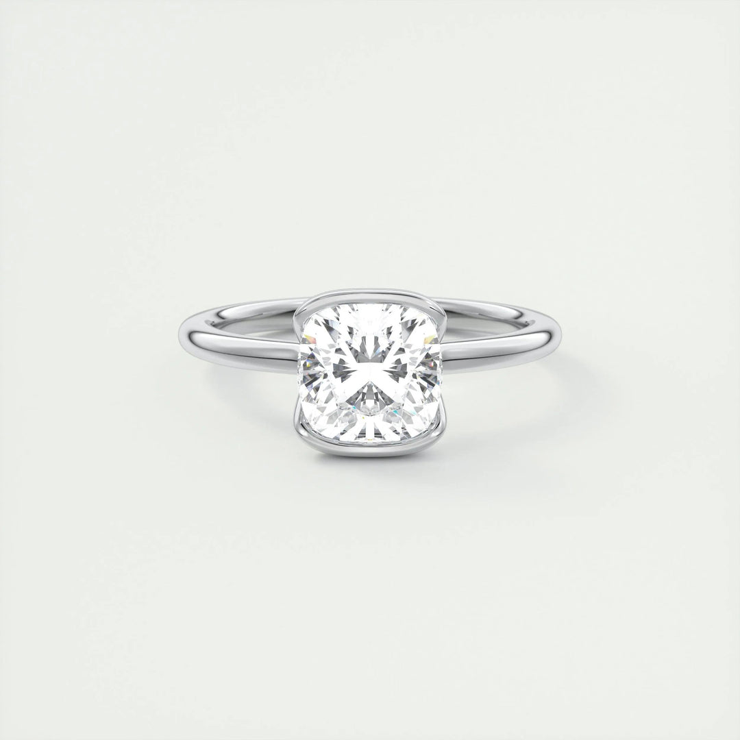 2CT cushion cut solitaire engagement ring available to buy now