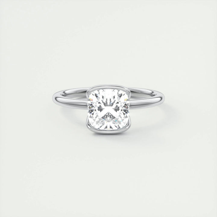 2CT cushion cut solitaire engagement ring available to buy now