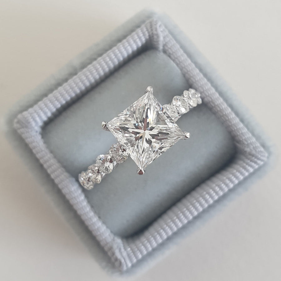 Discover princess pave lab grown diamond engagement ring online