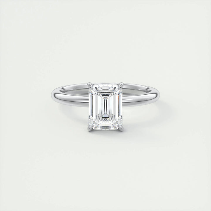 Discover emerald solitaire lab grown diamond engagement ring online