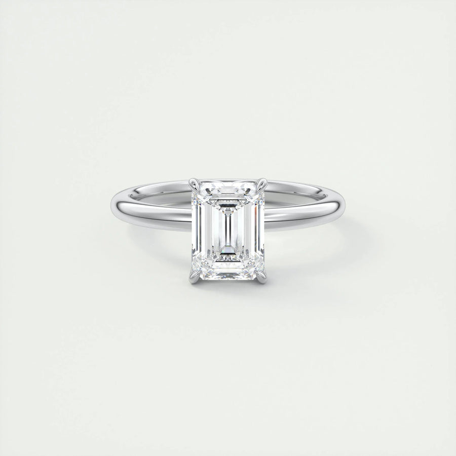 Discover emerald solitaire lab grown diamond engagement ring online