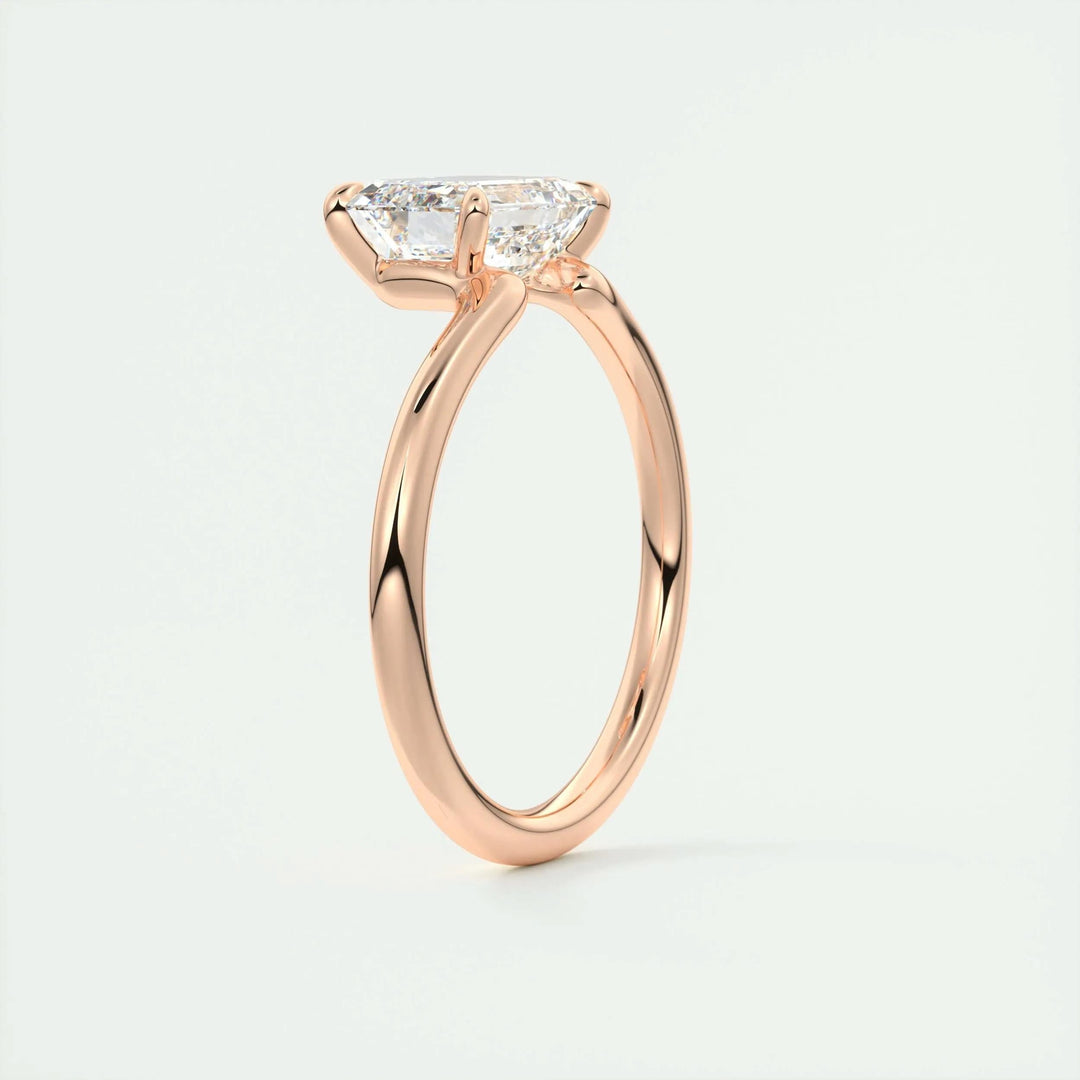 Shop emerald cut solitaire lab grown diamond engagement ring online