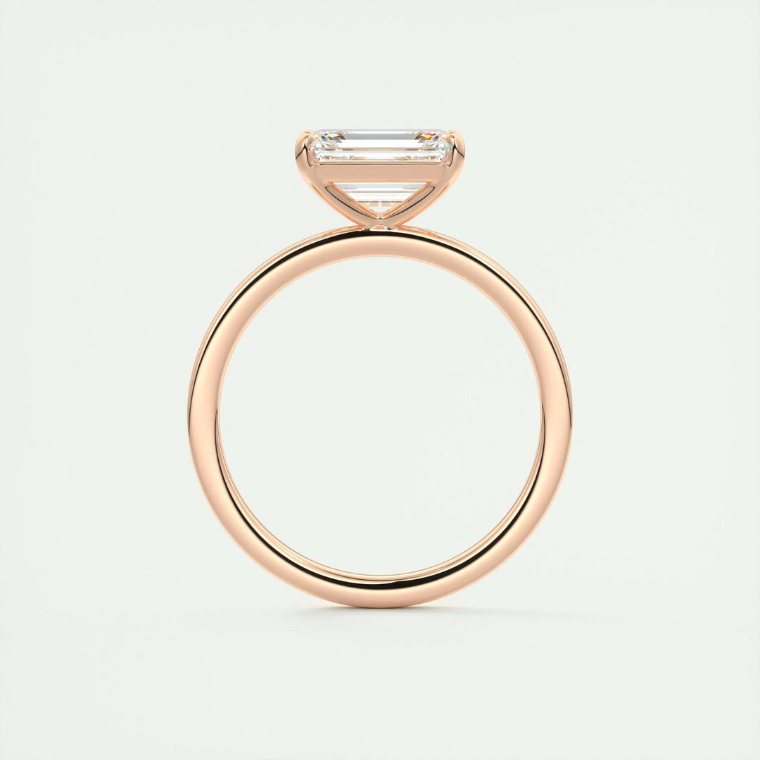Classic emerald east west engagement ring crafted for everyday wear