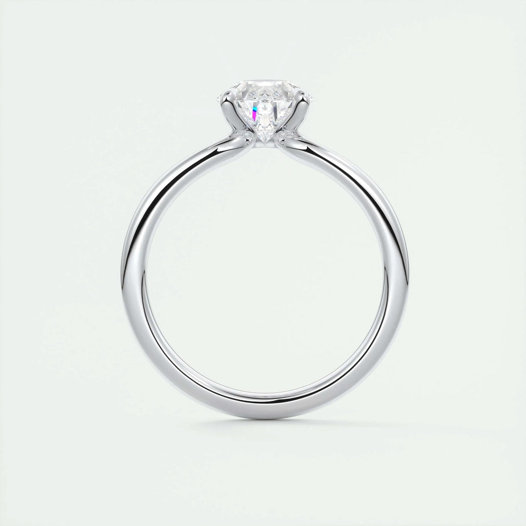 Pear solitaire engagement ring with brilliant diamond sparkle