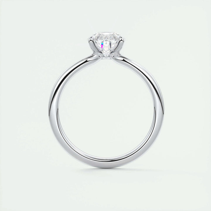 Pear solitaire engagement ring with brilliant diamond sparkle