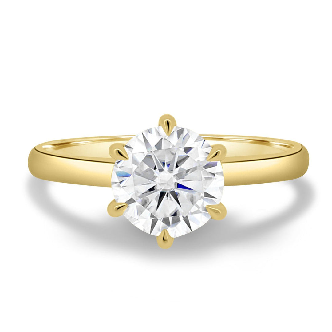 Shop round cut solitaire lab grown diamond engagement ring online