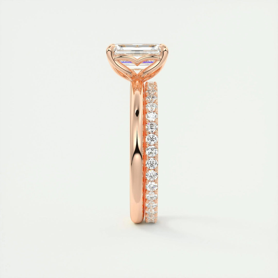 Shop emerald cut solitaire lab grown diamond engagement ring online
