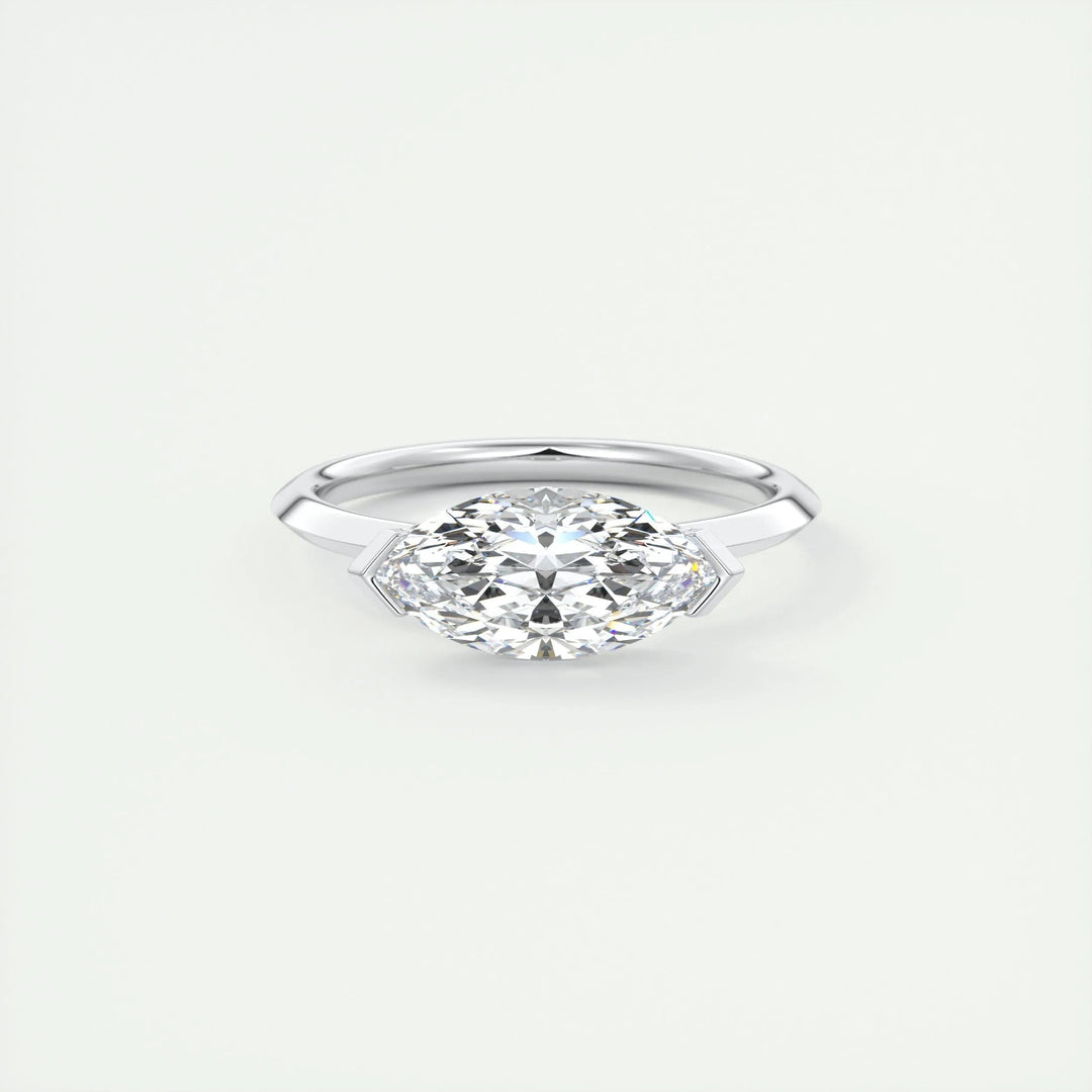 2CT marquise solitaire lab grown diamond engagement ring for sale