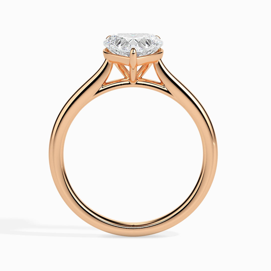 Heart cut diamond ring worn on hand