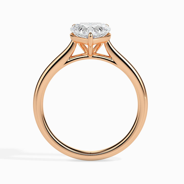 Heart cut diamond ring worn on hand