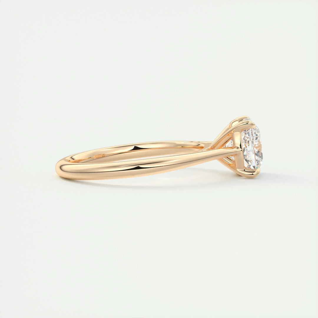 Cushion cut engagement ring shown with authenticity certificate