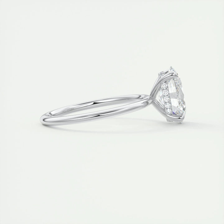 Shop the oval cut hidden halo engagement ring collection online