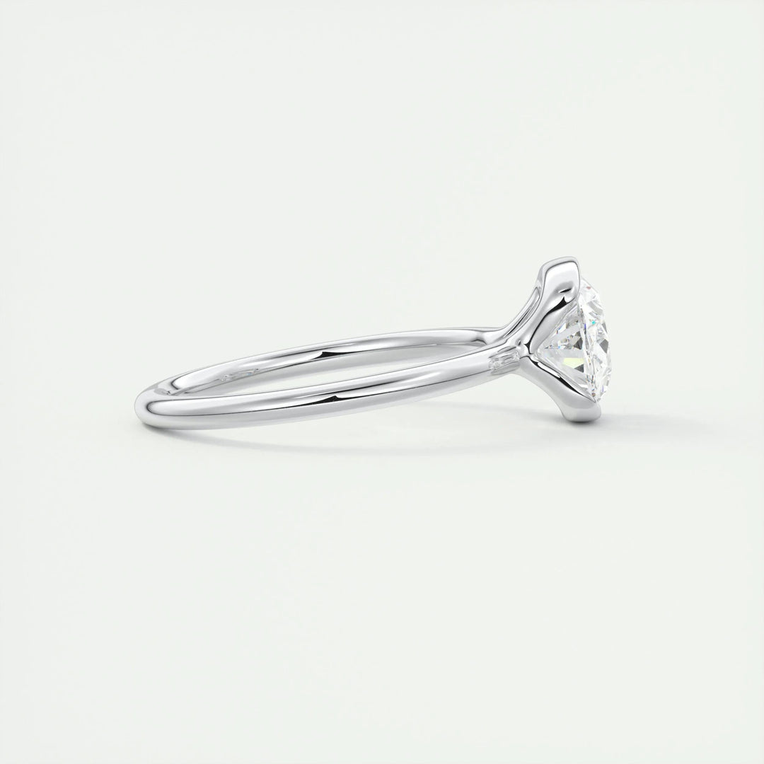 IGI certified oval cut diamond in bezel engagement ring setting