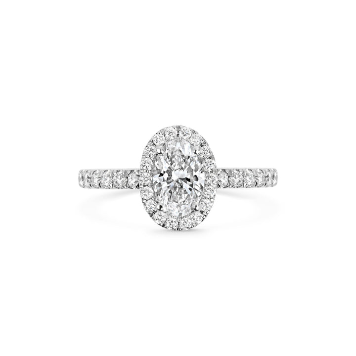 Shop oval pave lab grown diamond engagement ring