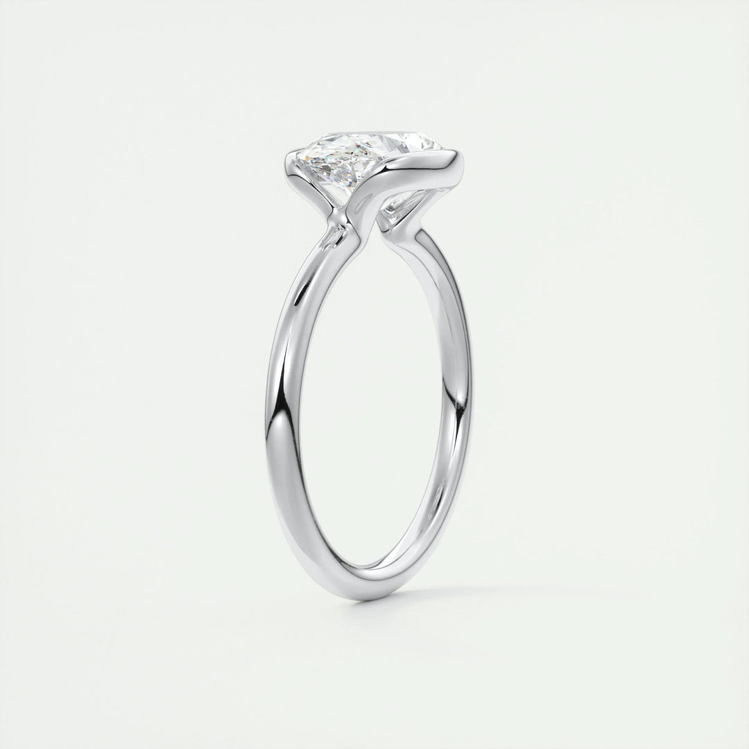 Shop oval cut bezel lab grown diamond engagement ring online