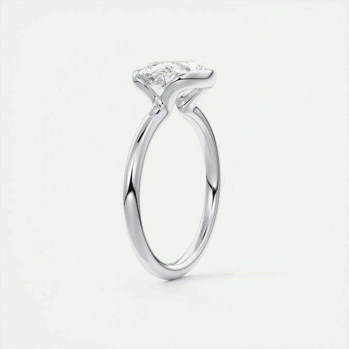 Shop oval cut bezel lab grown diamond engagement ring online