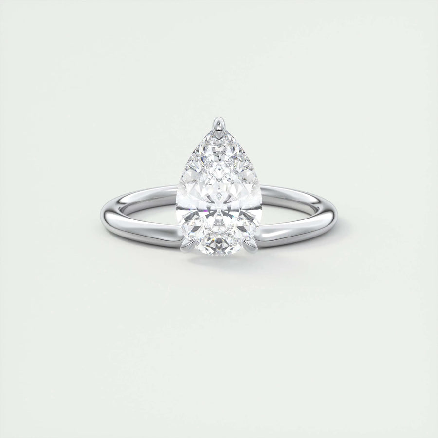 2CT pear cut solitaire engagement ring available to buy now