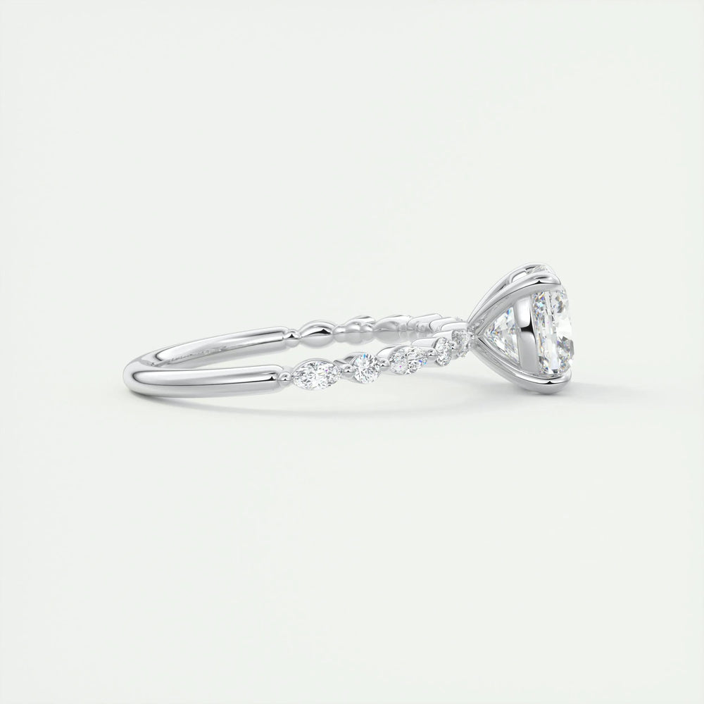 Premium cushion cut solitaire engagement ring crafted in solid gold