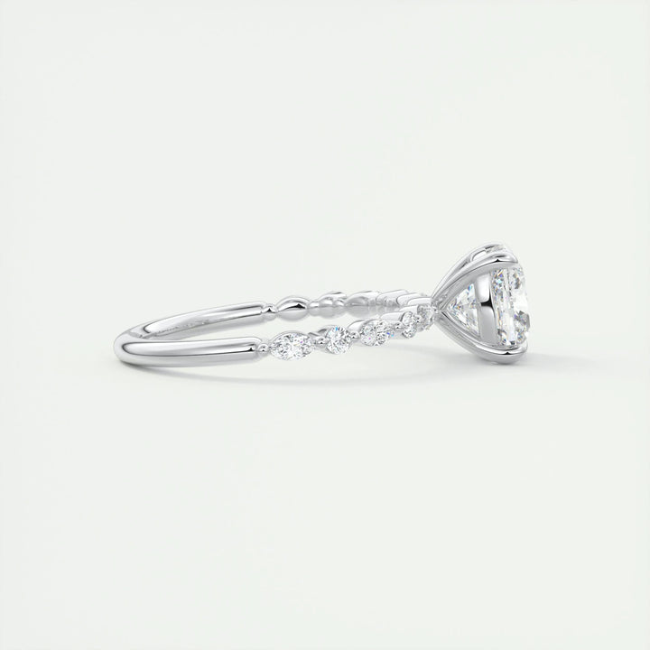 Premium cushion cut solitaire engagement ring crafted in solid gold