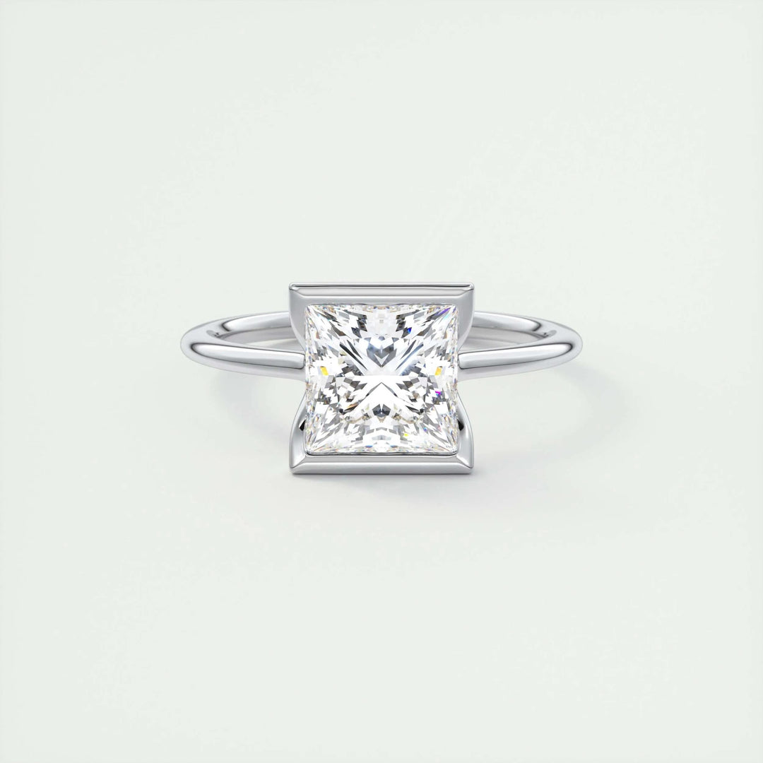 Buy 2CT princess solitaire lab grown diamond engagement ring online