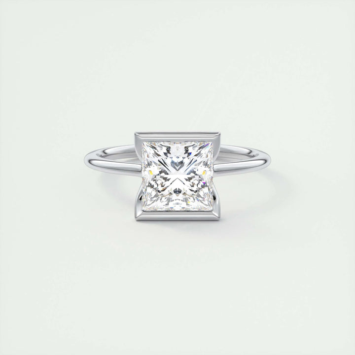Buy 2CT princess solitaire lab grown diamond engagement ring online