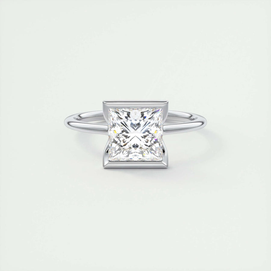Buy 2CT princess solitaire lab grown diamond engagement ring online
