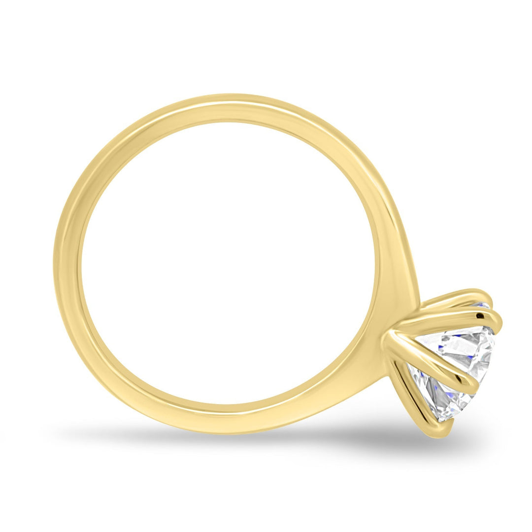 Buy round cut solitaire diamond engagement ring with free shipping