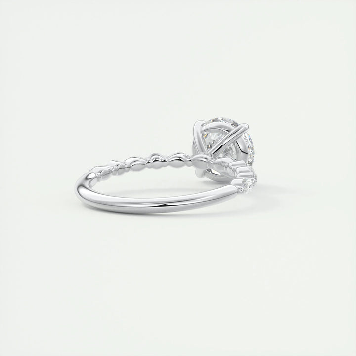 Round pave diamond ring presented in signature gift packaging