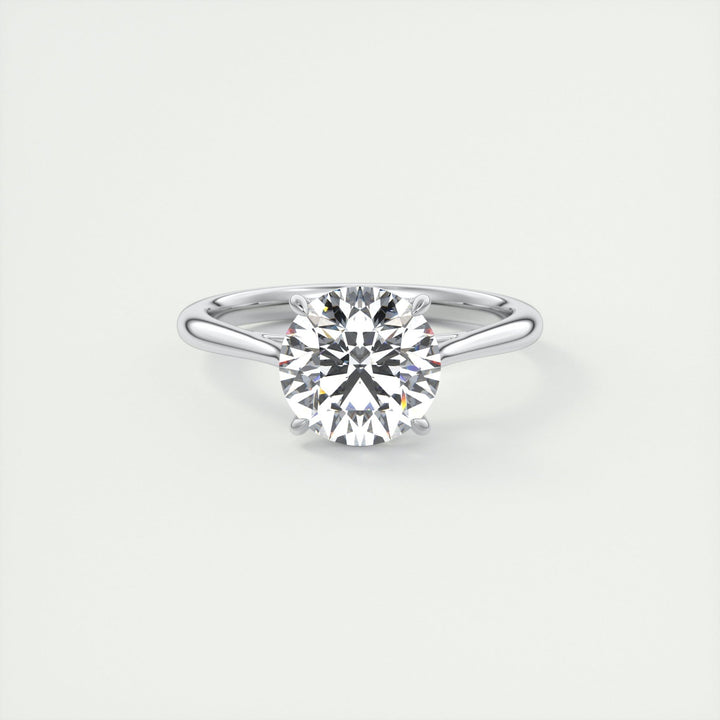 Discover round solitaire lab grown diamond engagement ring online