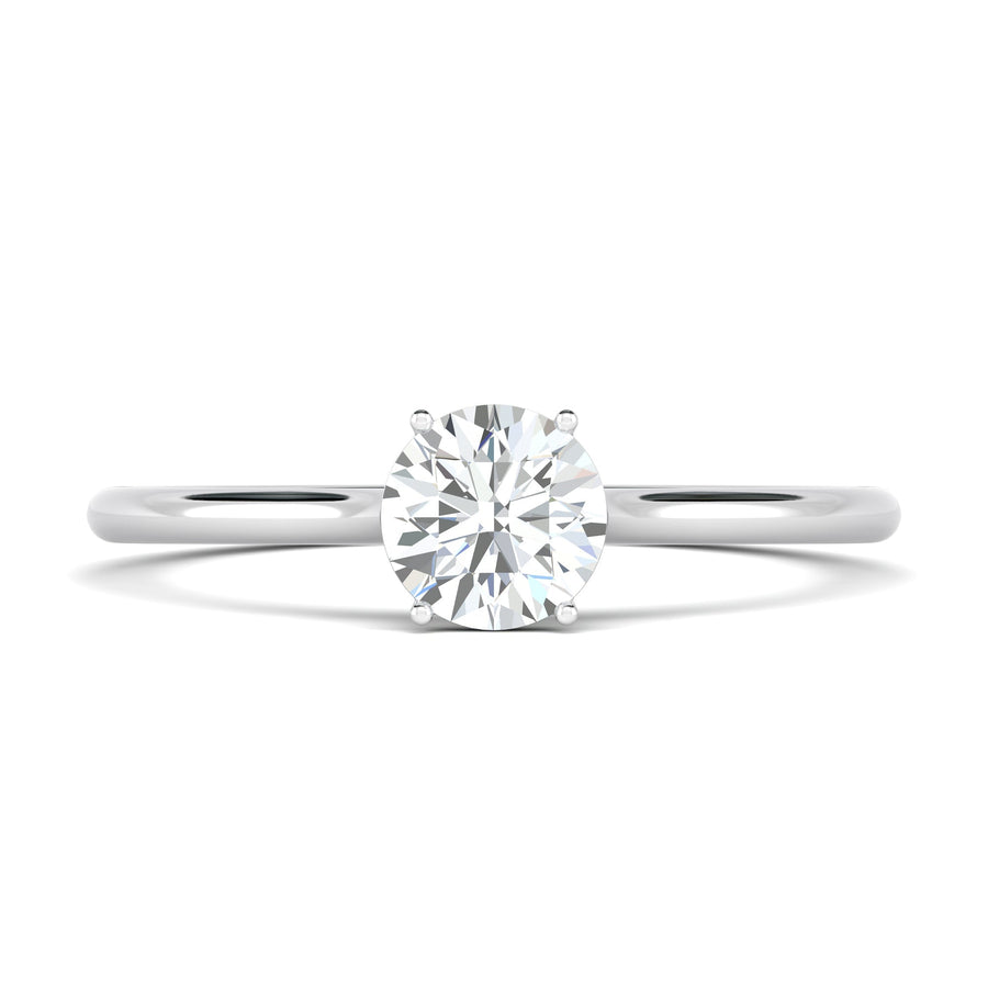 Shop round solitaire lab grown diamond engagement ring