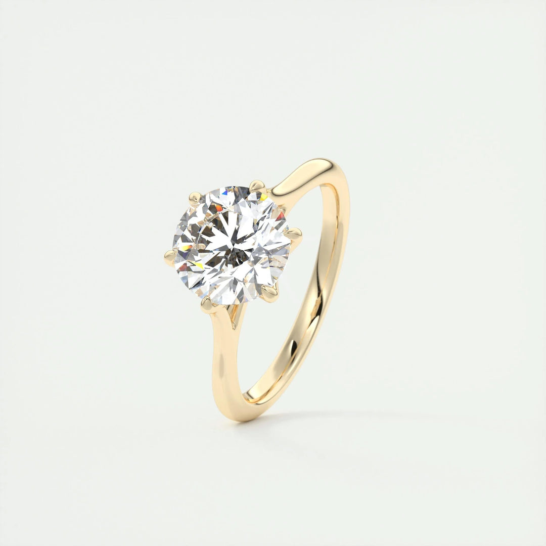 Shop the round cut pave engagement ring collection online