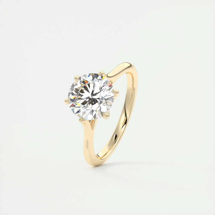 Shop the round cut pave engagement ring collection online