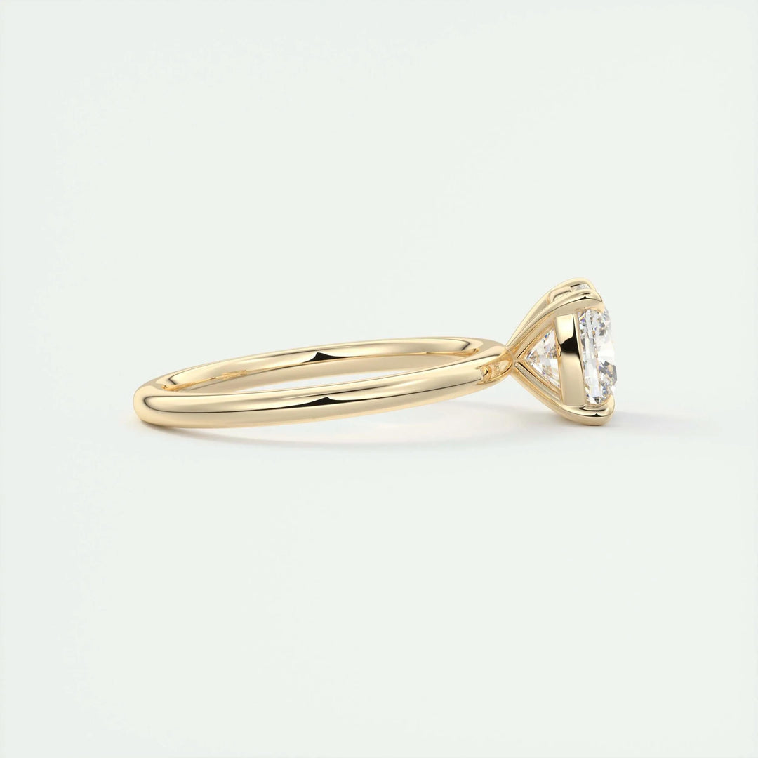 Cushion solitaire diamond ring presented in signature gift packaging