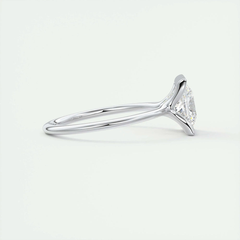 Princess solitaire diamond ring presented in signature gift packaging