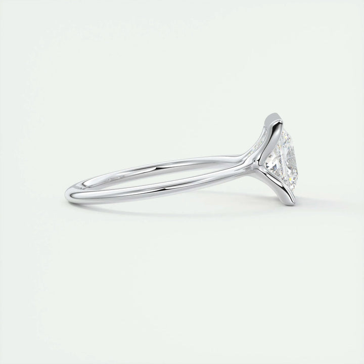 Princess solitaire diamond ring presented in signature gift packaging